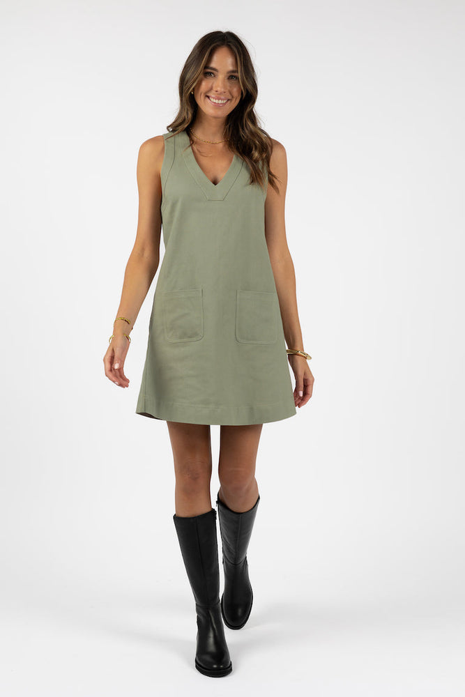 Humidity - Gigi Shift Dress // Sage // Rose