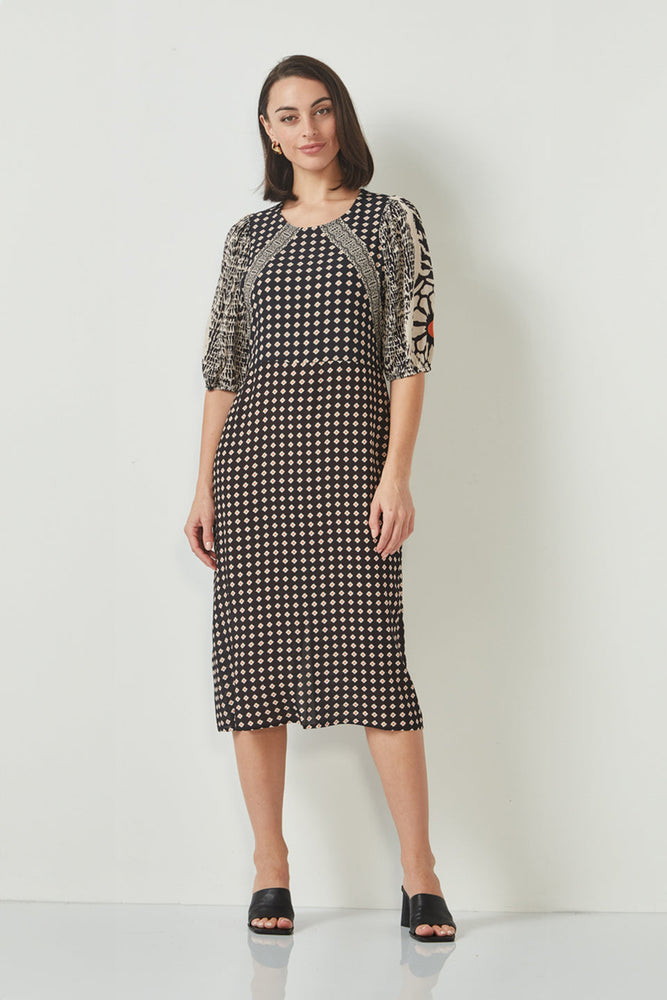 Verge - Inspire Dress // Black Print