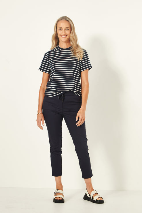 Lemon Tree - Mia Top // Navy Stripe