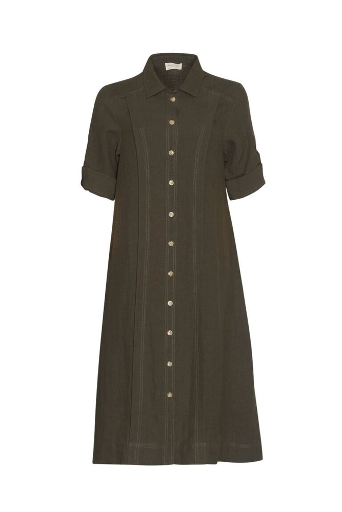 Madly Sweetly - Echo Shirt Dress // Khaki