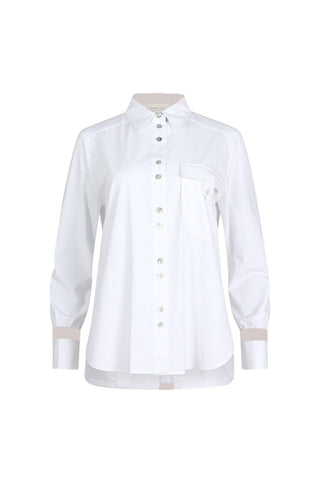 Madly Sweetly - Mixed Media Shirt // White