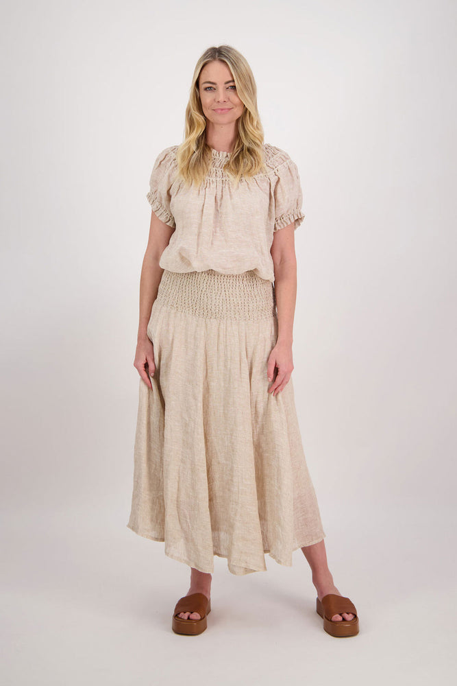 Briarwood - Parson Skirt // White // Natural