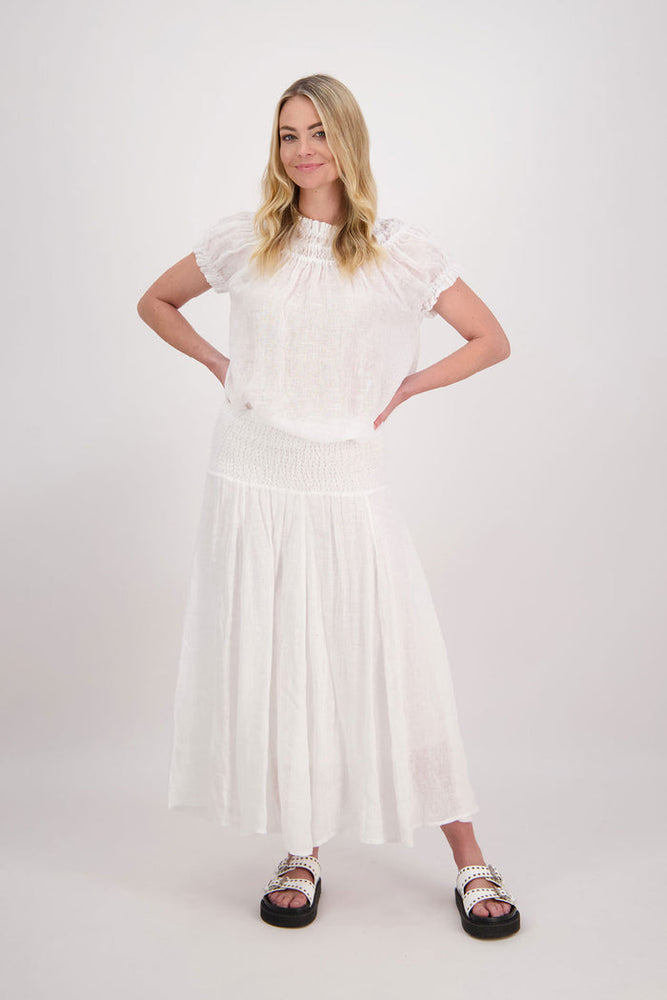 Briarwood - Parson Skirt // White // Natural