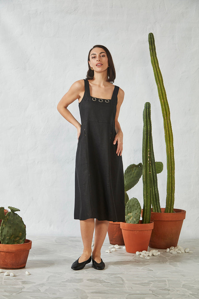 Verge - Vivian Dress // Black // Lagoon