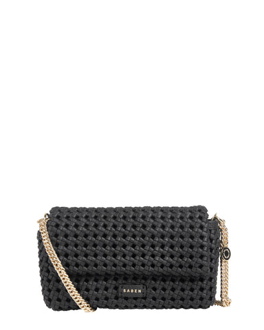 Saben - Milla Shoulder Bag Fine Braid // Sand // Black