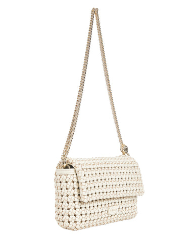 Saben - Milla Shoulder Bag Fine Braid // Sand // Black